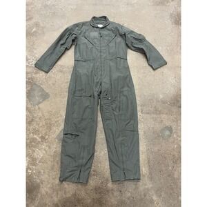 Vintage U.S. Military Flight Suit Mens 44R Sage Green CWU-27/P Coveralls Flyers